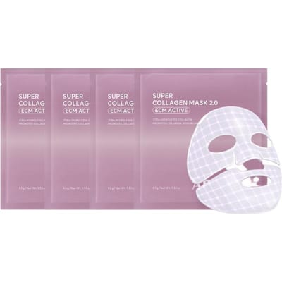 [Arocell] Super Collageen Masker 2.0 ECM Actief (43g x 4 stuks) - NIEUWE VERNIEUWING Professionele Nachtelijke Bio-Oplaadtherapie