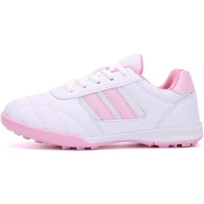 Nieuwe Kinder Voetbalsneakers Ademend Meisjes Voetbalschoenen Vetersluiting Jongens Turf Voetbalschoenen Antislip Trainingssneakers 35