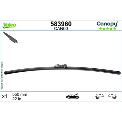Wisserblad VALEO Canopy 583960, 550mm, Voor, 1 Stuk