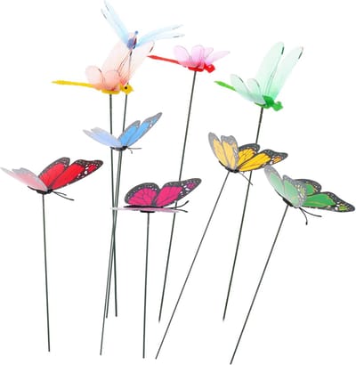 Vlinder Tuindecoraties - Kleurrijke Decoratie - Buiten Planten - 48 Stuks Set - 30x6cm - Diverse Kleuren