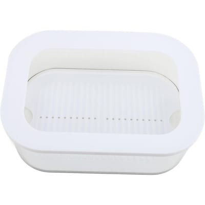 Koelkast Deli Vleescontainer met Deksel Koelkast Bacon Lunch Stapelbare Voedselopbergdoos 1 Laag white
