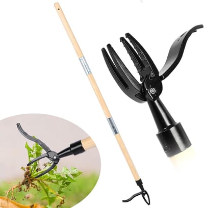 Staande Onkruidtrekker - Wiedgereedschap Wortelverwijderaar - Onkruid Verwijderen - Niet-buigend Ontwerp - 44 inch - Zwart