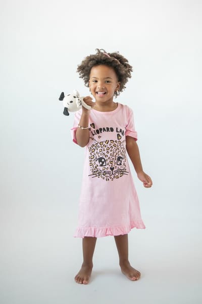 Fun2Wear - Lady Leopard Bigshirt | Rozenschaduw - Katoen - Maat 92
