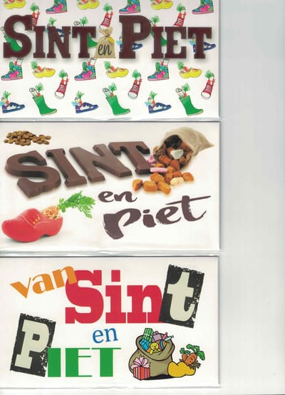 Sinterklaas geld-envelop - sinterklaas kado envelop - sinterklaas geschenk envelop - sint en piet kado envelop - sint en piet geld-envelop - sint en piet geschenk envelop - set van 3 Nieuw