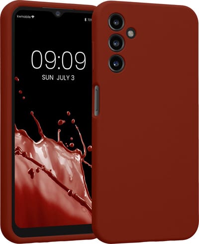 kwmobile telefoonhoesje geschikt voor Samsung Galaxy A14 5G - TPU backcover met siliconen coating - Smartphone case in spice rood