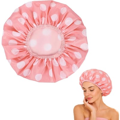 Dailygoods- Douchekap Waterdicht - Dubbelzijdig Tweekleurig Ontwerp - Zacht Huidvriendelijk PE-Materiaal - Comfortabel Herbruikbaar - Stijlvol Voor Dames - Douchekapje