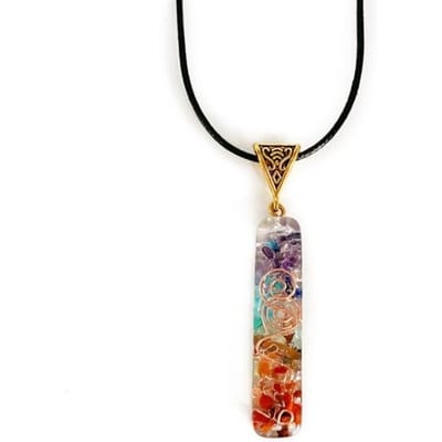 7 Chakra Energie hanger Orgoniet ketting hanger regenboog kristal hanger meditatie ketting Yoga sieraden B56104453 white