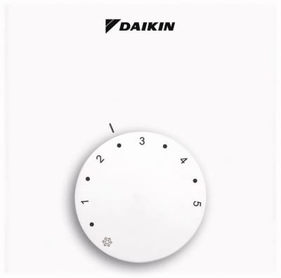DAIKIN Kamerregelaar draad 230 V Voor verwarmen of koelen, vlakke uitvoering, EKWCTRAN1V3