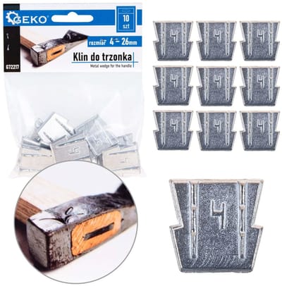 GEKO Wig voor handvat - met haken - 4 mm dik - set van 10 stuks