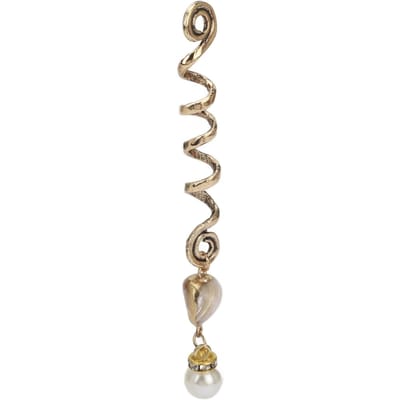 Dreadlock Hanger Legering Haarjuwelen Spiraal Vlecht Decoratie Clips Vlecht Haar Hangers Sieraden voor Feesten beige