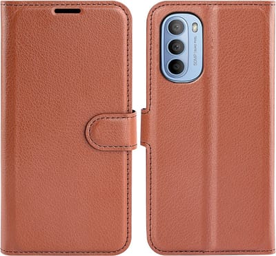 Coverup Hoesje - Geschikt voor Motorola Moto G31 / G41 Hoesje - Coverup Book Case - Bruin