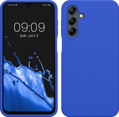 kwmobile telefoonhoesje geschikt voor Samsung Galaxy A16 5G - Hoesje met siliconen coating - Smartphone case in Baltisch blauw