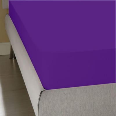 Homéé® Hoeslaken Jersey stretch paars 120x200/220 +30 cm twijfelaar bed 100% katoen‎