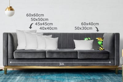Sierkussens - Kussentjes Woonkamer - 60x40 cm - Bladeren - Groen - Geel - Verf - Jungle