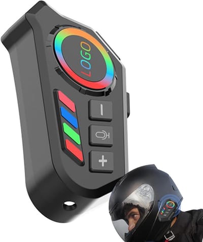 Motorhelm Communicatie - Draadloos Systeem - Veilig Rijden - Waterdicht Geluidsonderdrukking - 8.3x4.2x2.8cm - Zwart