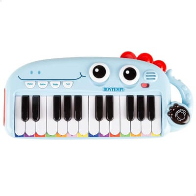 Elektronische Kinderpiano - Muziek Speelgoed - Muziek Ontdekken - Verlichting en Melodieën - 37 x 22 x 18.5 cm - Blauw