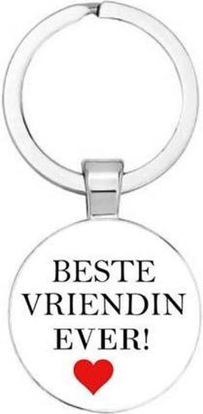 Akyol - Beste vriendin ever Sleutelhanger - Vriendin - Vriendschap - Vriendinnen - Leuk kado voor je vriendin om te geven - 2,5 x 2,5 CM