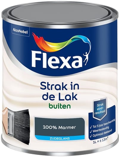 Flexa - Strak In De Lak Buitenlak Zijdeglans - 100% Marmer - Mengverf - 1 L