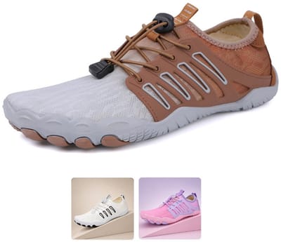 DOTALES - SlipStep barefoot schoenen Braun-Grau 36