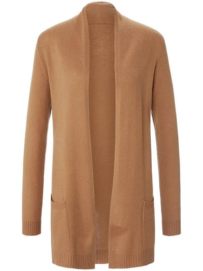 Vest 100% kasjmier lange mouwen Van Peter Hahn bruin
