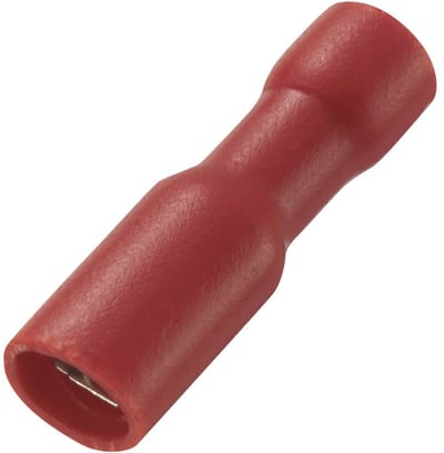 TRU COMPONENTS 737623 Platte stekker (female) Insteekbreedte: 2.8 mm Insteekdikte: 0.5 mm 180 ° Volledig geïsoleerd Roo
