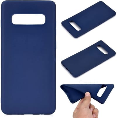 Ntech Hoesje Geschikt Voor Samsung Galaxy S10 Blauw TPU Back Cover Hoesje