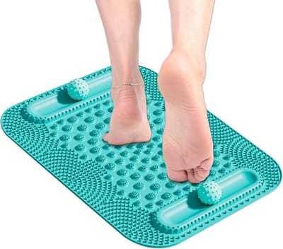 Voetmassagemat - Acupressuur pad - Spierontspanning - 5-zone design - 505 x 425 cm - Zwart