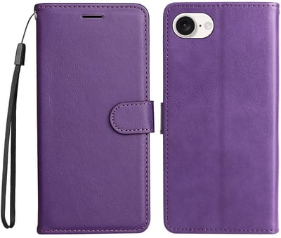 Coverup Hoesje - Geschikt voor iPhone 16e / 17e Hoesje - Coverup Book Case - Paars