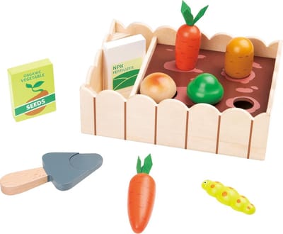 Lelin® Houten Groentetuin Speelset – Houten Speelgoed voor Tuinieren en Rollenspel – Educatief Speelgoed – Vanaf 2 Jaar