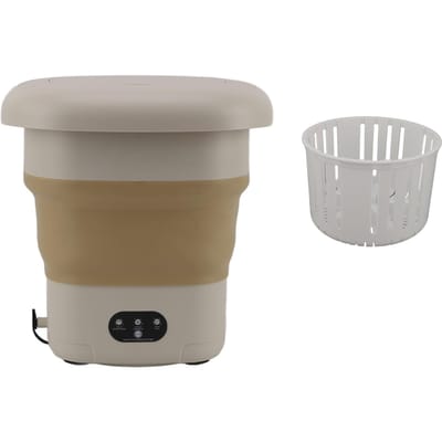 9L Opvouwbare Wasmachine Mini Draagbare Wasmachine Ondergoed Emmer Wasmachine voor Huishouden kaki