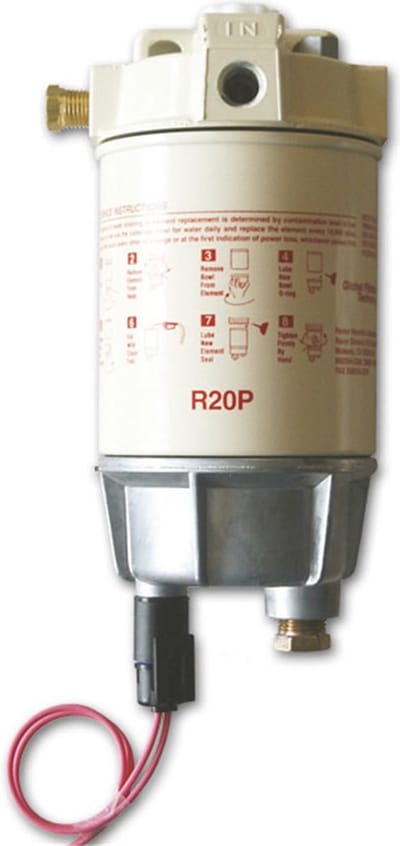 Racor 175114MA Brandstoffilter met Waterafscheider incl. Alarm 115 liter/uur