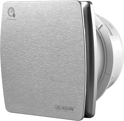 Badkamerventilator 100 mm met Naloop en Vochtsensor - Krachtige Afzuiging voor Badkamer, Keuken en Toilet