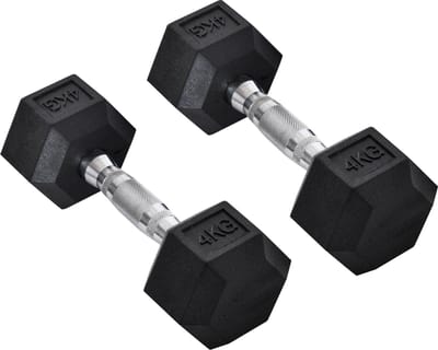 HOMCOM Set van 2 korte halters in zeshoekige vorm A91-015V01