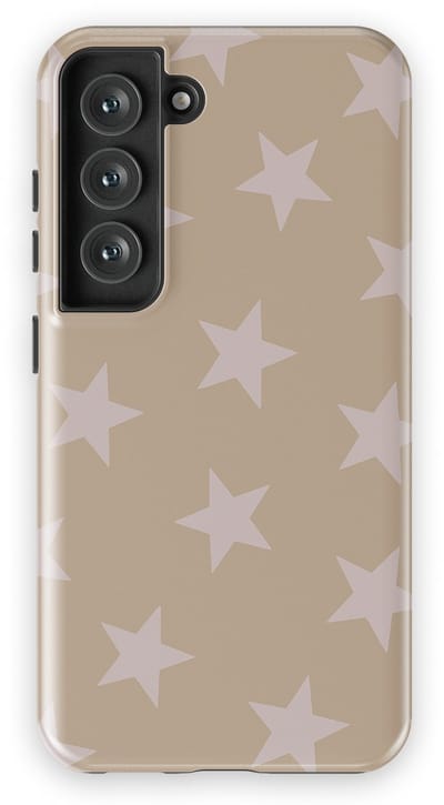 DripCase Hoesje Samsung Galaxy S23 | Sterren Design | Magnetisch Opladen | 2-in-1 Ontwerp | Stars Backcover Mocha Blush