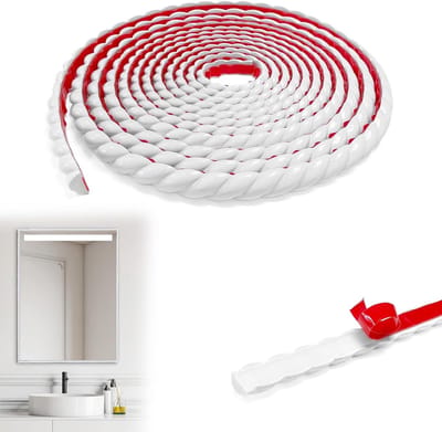 Zelfklevende Decoratieve Strips 15 mm x 3 m PVC Behang voor Meubel, Spiegel en Wanddecoratie - Wit Plakstrip voor Interieur en Plafond