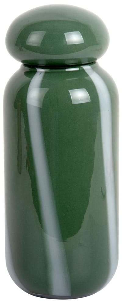 Present Time Vaas Dulce Raya - Jungle groen - Ø10cm - Glas - Scandinavisch - Bloemenvaas - Woondecoratie - Decoratieve vaas voor woonkamer of slaapkamer