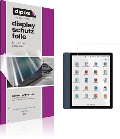 dipos – 2x Beschermfolie geschikt voor Bigme B7 | Krasbestendige & heldere Screenprotector Ultra-Thin