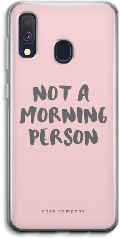 Case Company® - Hoesje geschikt voor Samsung Galaxy A40 hoesje - Morning person - Soft Cover Telefoonhoesje - Bescherming aan alle Kanten en Schermrand