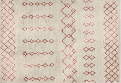BUXAR - Laagpolig vloerkleed - Beige - 140 x 200 cm - Katoen