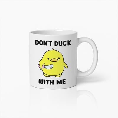 Grappige Eend Mok – "Don’t Duck With Me" Koffiebeker met Schattig Cartoon Design – Humoristisch Cadeau voor Vrienden & Collega’s