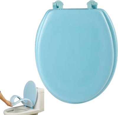 Toiletbril - WC-bril Zacht - Badkamer Comfort - Eenvoudige Installatie - Standaard Maat - Blauw