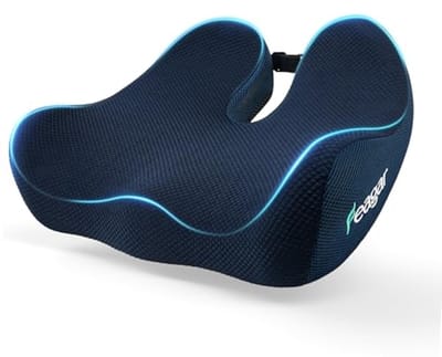 Ergonomisch Zitkussen - Stuitkussen Orthopedisch - Comfortabel Zitten - Traagschuim Pasvorm - 42 x 16 x 14 cm - Donkerblauw