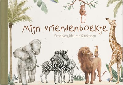 Writemoments safari vriendenboekje - invullen, kleuren & tekenen - 4-8 jaar
