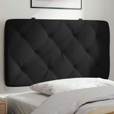 vidaXL - Hoofdbordkussen - 80 - cm - fluweel - zwart