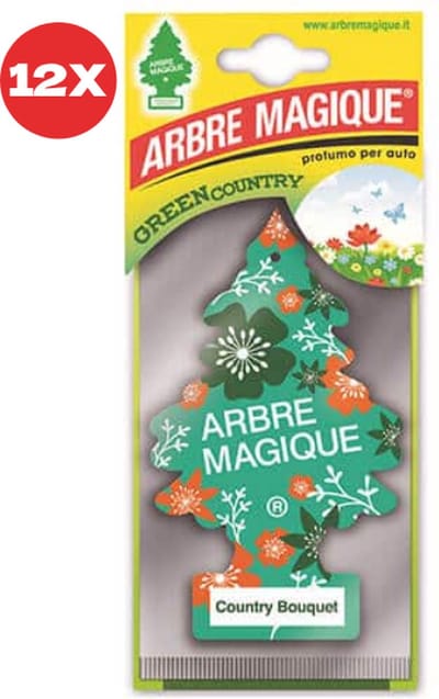 12 stuks Bloemen Arbre Magique Geurboom luchtverfrisser voor in de auto Country Bouquet – Car Parfum – Geurboompje – Geurbooster – Wonderboom – Geurverfrisser – Nieuwe Auto – Autogeur – Autoparfum – Geurblad