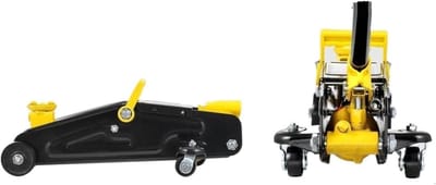 Auto Hefbrug - Vloerkrik Hydraulisch - Onderhoud Voertuigen - Laag Profiel Ontwerp - 2 Ton Capaciteit - Zwart