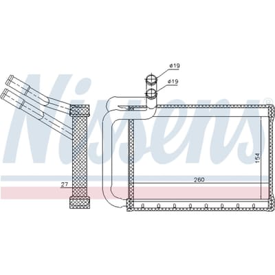 Warmtewisselaar, interieur verwarming NISSENS 77635