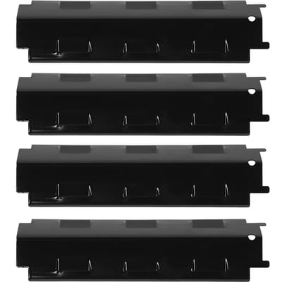 4 pièces Tentes de Chaleur de Barbecue Émail et Fer Bouclier de Plaque de Chaleur Adapté pour Pièces de Rechange pour Barbecue Charbroil gray