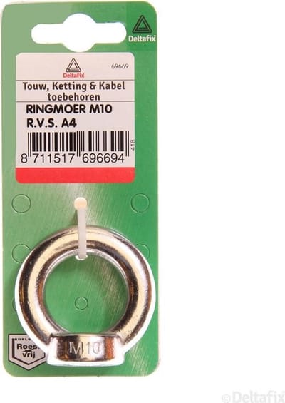Deltafix - Ringmoer m10 rvs