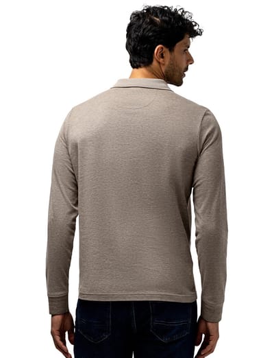 State of Art polo lange mouw bruin